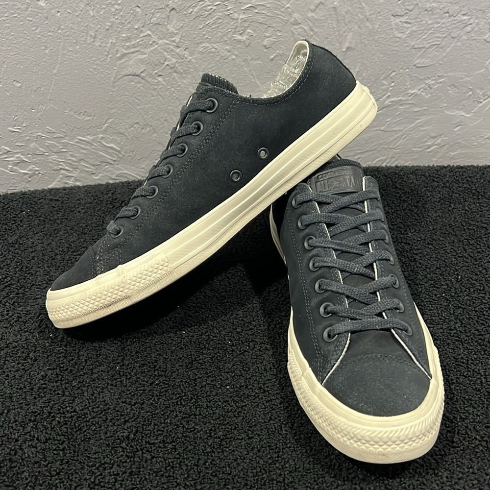 Converse Low Top Sneakers in Black and Cream Off-White - Picture 8 of 14